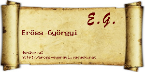 Erőss Györgyi névjegykártya